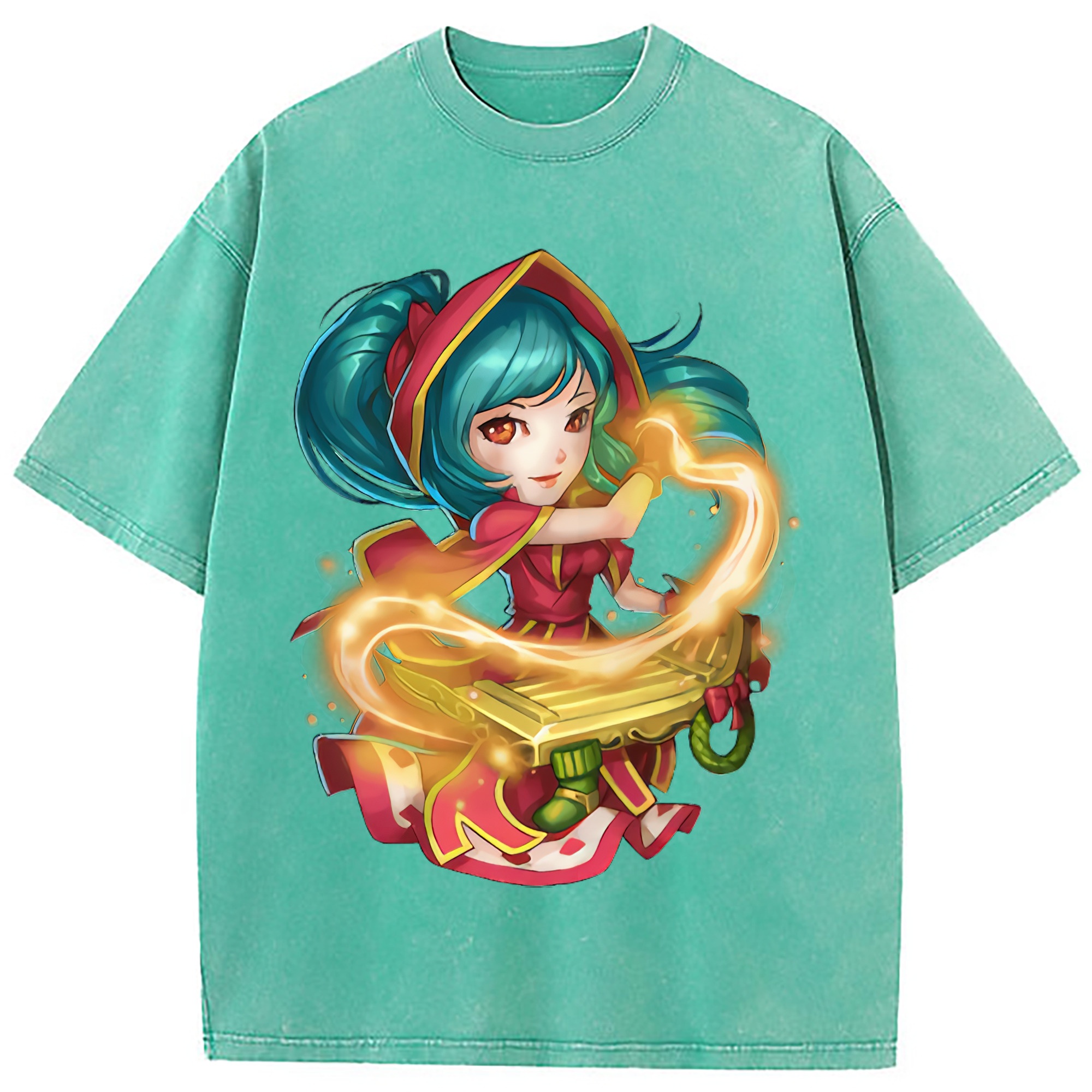 （画像用） リーグ・オブ・レジェンド League of Legends LOL 綿100% ヴィンテージ風 半袖Tシャツ（フロントプリント）